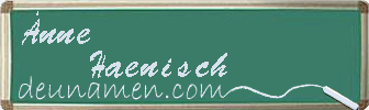 Änne Haenisch Visitenkarte